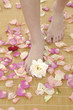 Photo: Feet surrounded by rose petals Feet surrounded by rose petals