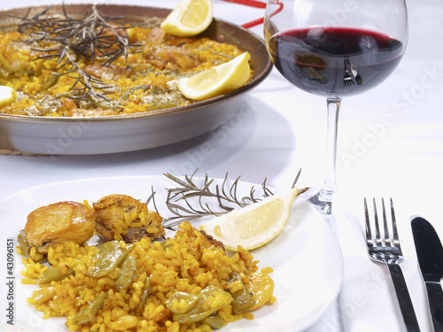 Photo: Paella Detail in a Restaurant Paella Detail in a Restaurant