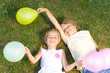 happy children with balloons