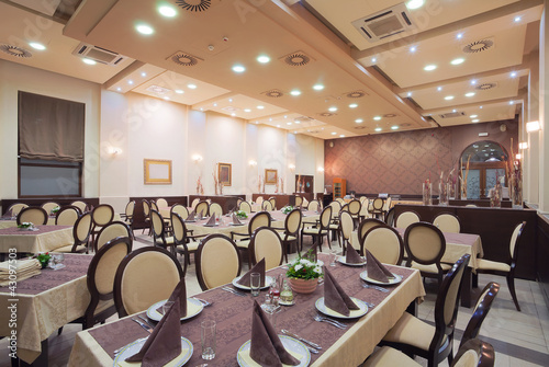 Photo: Modern hotel restaurant interior Modern hotel restaurant interior