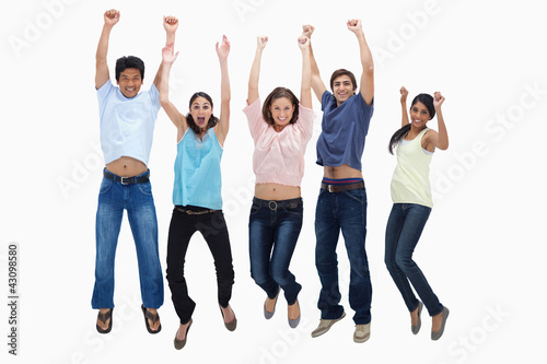 Foto: Customers jumping for joy Customers jumping for joy