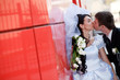Photo: kiss by the red wall kiss by the red wall