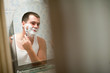 shaving man