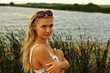 Portrait of beautiful caucasian woman