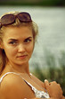 Portrait of beautiful caucasian woman