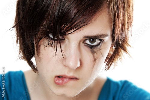 Photo: crying angry teenager crying angry teenager