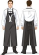 The waiter in an apron