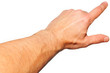 Hand isolated pointing