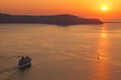 sunset at Santorini island , Greece