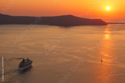 Photo: sunset at Santorini island , Greece sunset at Santorini island , Greece