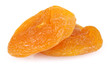 delicious dried apricots isolated on white