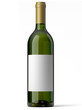 Bouteille de vin blanc sur fond blanc 1
