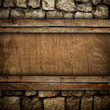 wood board on stone