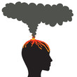 explosion brain, vector concept