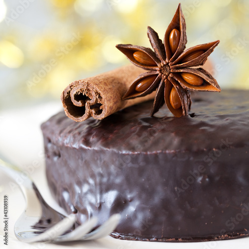 Photo: frischer Schokoladenkuchen frischer Schokoladenkuchen
