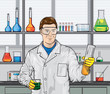 Vektor: biologist_in_the_laboratory biologist_in_the_laboratory