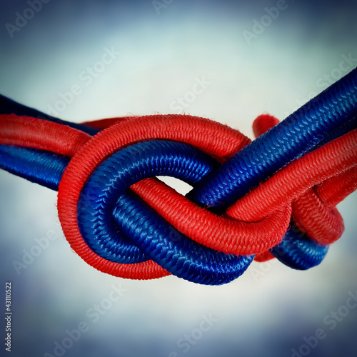 Photo: red blue cord red blue cord