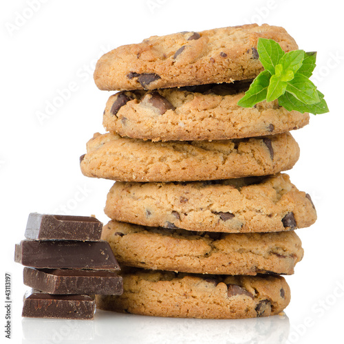 Photo: Chocolate chip cookies with chocolate parts Chocolate chip cookies with chocolate parts