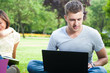 Man using a notebook
