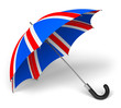 Illustration: Umbrella with British flag Umbrella with British flag
