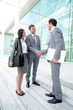 Business people meeting on a trade show