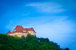 Old medieval castle on green hill. Veliki Tabor, Croatia