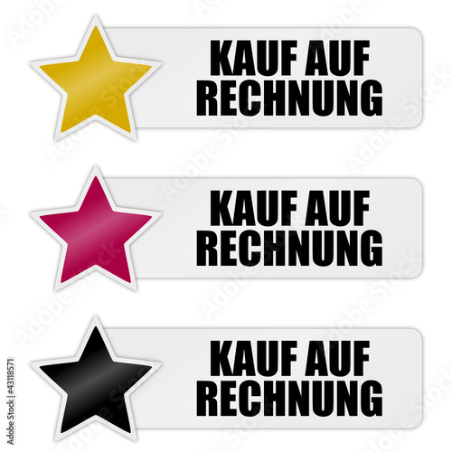 Vektor: button stern kauf auf rechnung I button stern kauf auf rechnung I