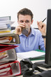 Perseverant businessman at work