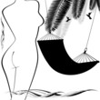 The female figure and a hammock