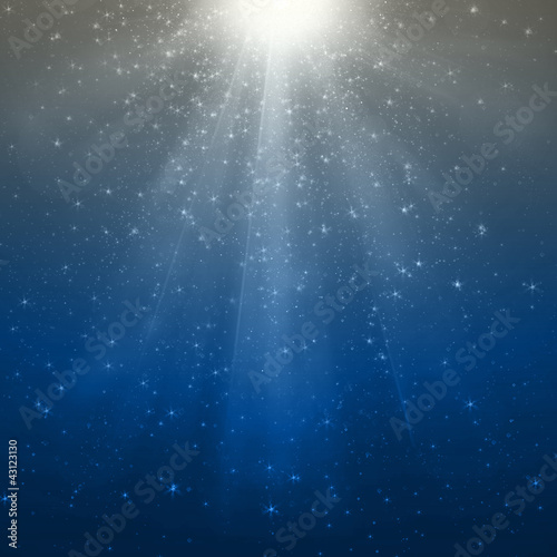 Illustration: Gray-Blue magic rays background Gray-Blue magic rays background