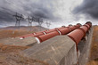 Hydroelectric plant in renewable energy concept