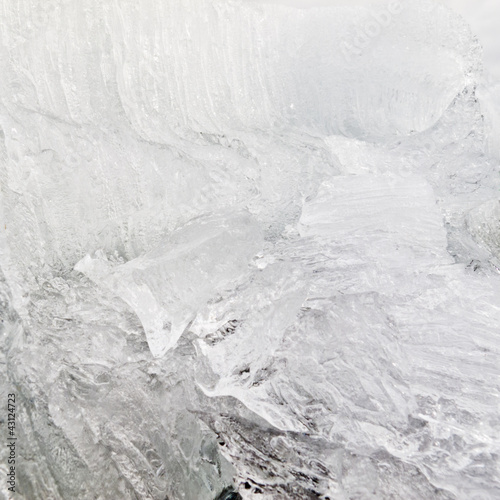 Photo: Texture of disintegrating candelized melting ice Texture of disintegrating candelized melting ice