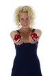 Foto: Frau mit Apfel Frau mit Apfel