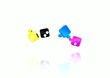 Video: Puzzle with the basic colors of the graphics - 3D Puzzle with the basic colors of the graphics - 3D