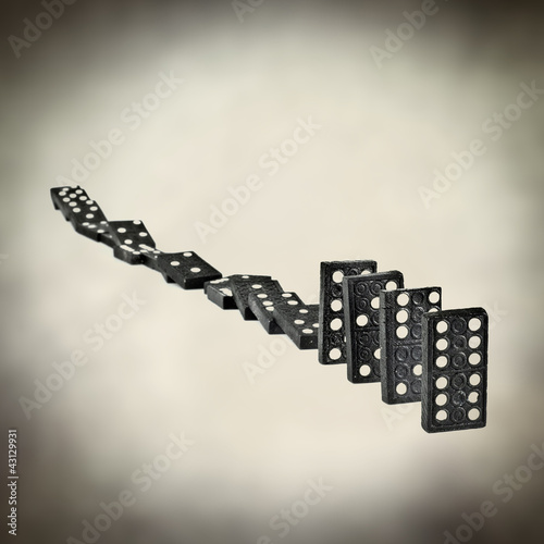 Photo: falling domino effect falling domino effect