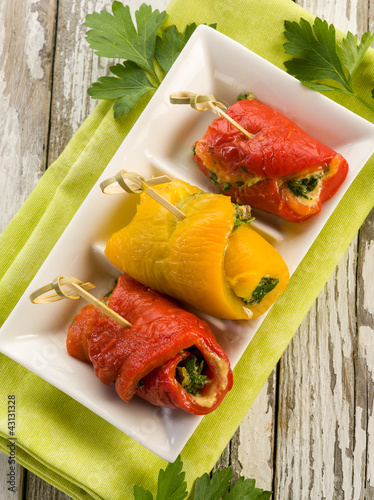Photo: capsicum stuffed with parsley capers and anchovies capsicum stuffed with parsley capers and anchovies