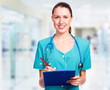 Medical doctor woman in the office