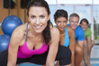 Interracial Group of Middle Aged People Practicing Yoga