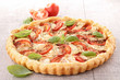 tomato,cheese and basil tart