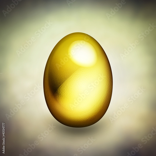 Illustration: gold egg in nest gold egg in nest