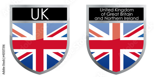 Illustration: United Kingdom flag emblem United Kingdom flag emblem