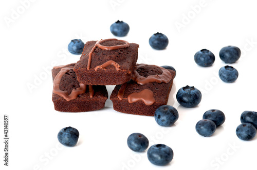 Photo: Brownies mit Heidelbeeren Brownies mit Heidelbeeren