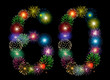 Zahl Feuerwerk - 60