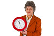 Foto: Seniorin unter Zeitdruck Seniorin unter Zeitdruck