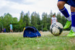 Playing football