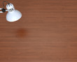 White lamp and wooden work table