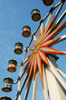 Ferris wheel against blue sky