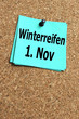 Illustration: Winterreifenpflicht - 1 november Winterreifenpflicht - 1 november