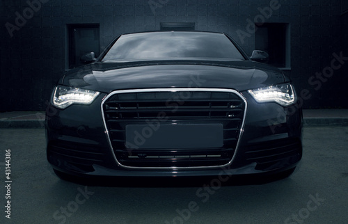 Photo: black powerful sports car black powerful sports car