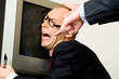 Photo: Businessman being mobbed Businessman being mobbed